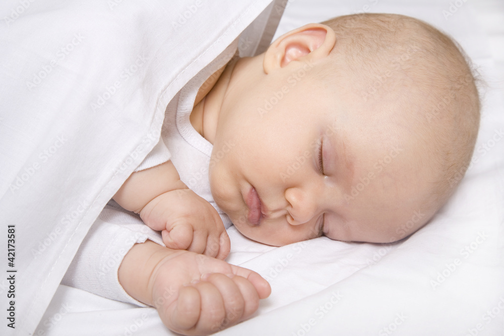 śpiące niemowlę - obrazy, fototapety, plakaty 