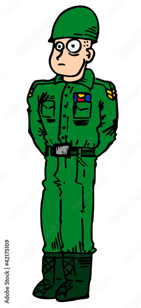 Fototapeta premium Cartoon soldier
