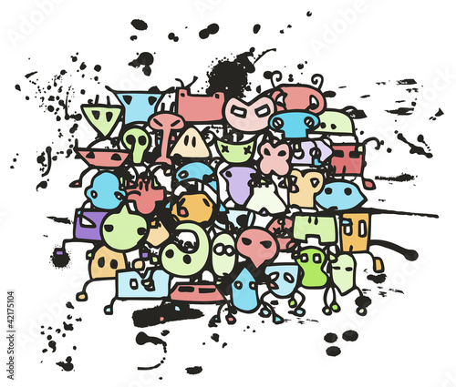 Cartoon art paint comic