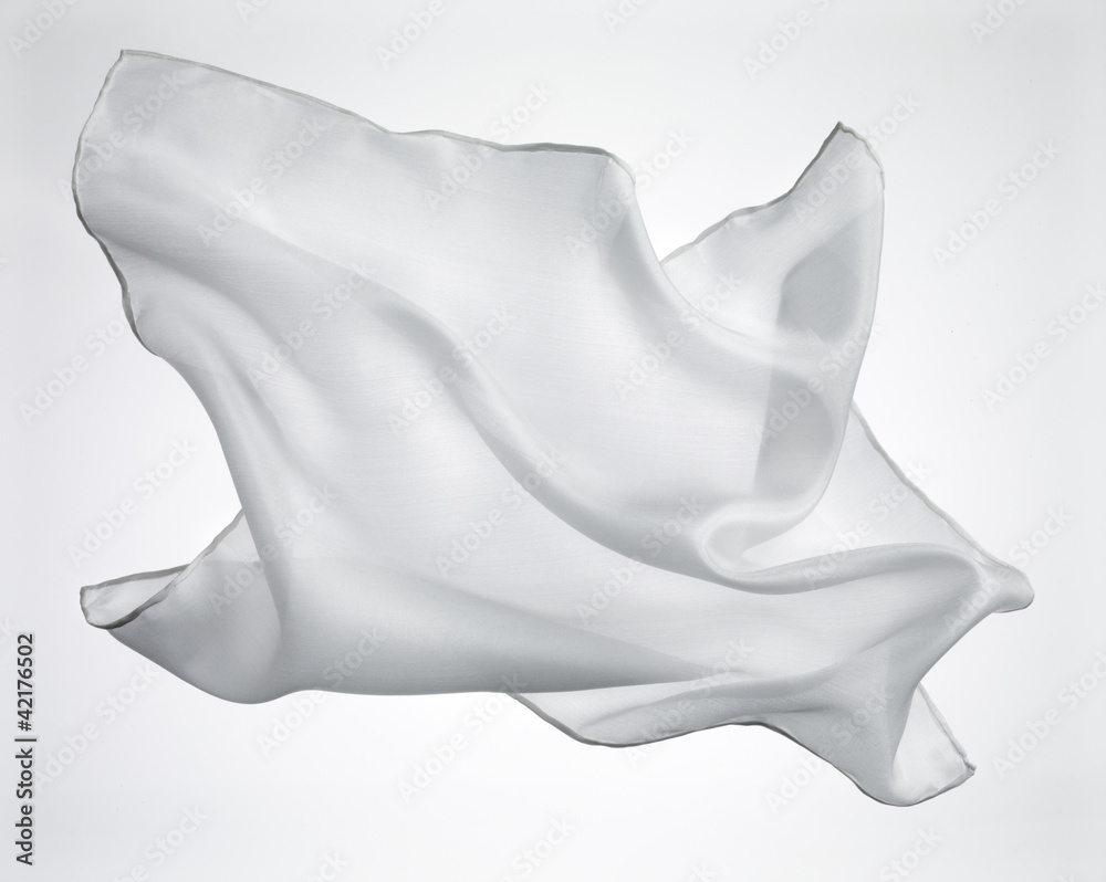 White Silk Scarf 