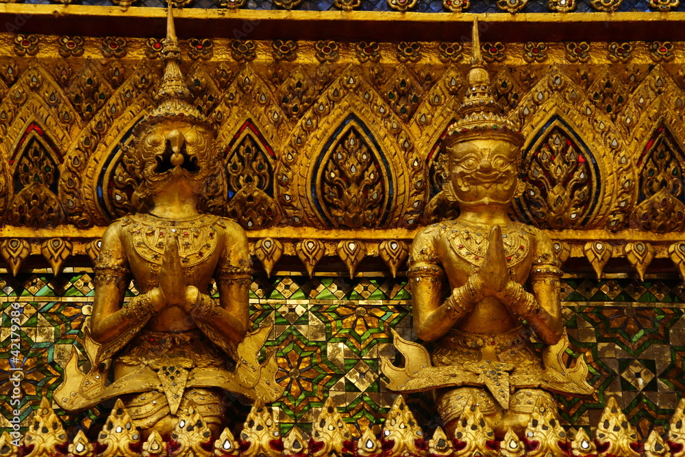 Demon Guardian and Architecture of Grand Palace, Bangkok