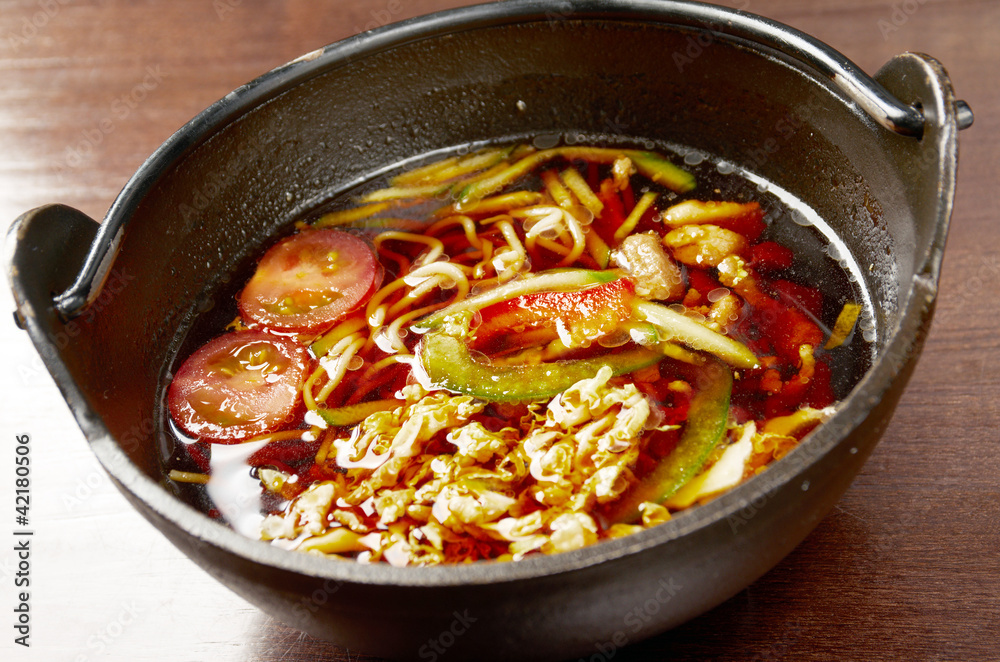 Chinese meat soup with vegetables Chinese meat soup with vegetables
