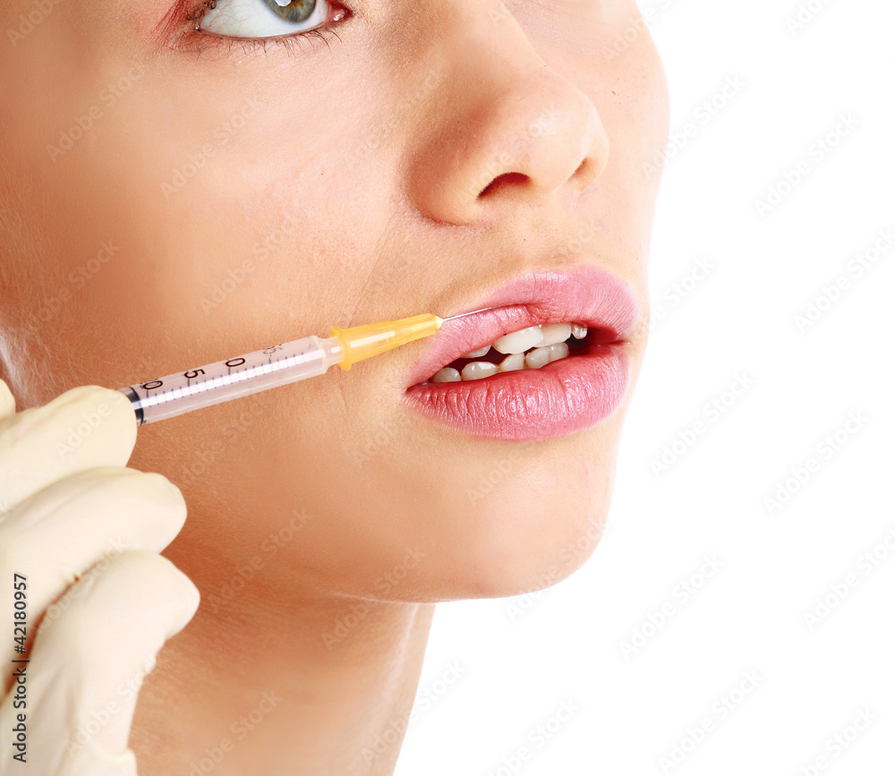 Cosmetic medicine injection , isolated on white background Cosmetic medicine injection , isolated on white background