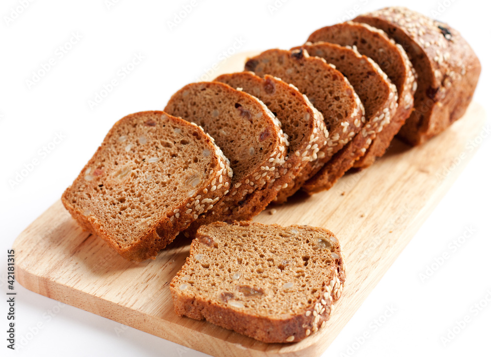 Bread from wheat flour, whole grain bread