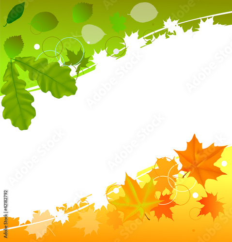 summer and autumn background