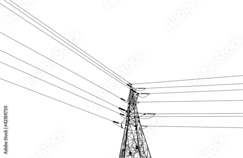 electrical pylon and cables