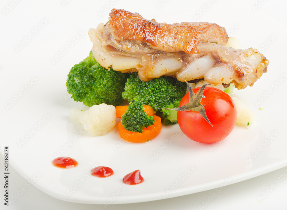 Veal ribs with vegetables Veal ribs with vegetables