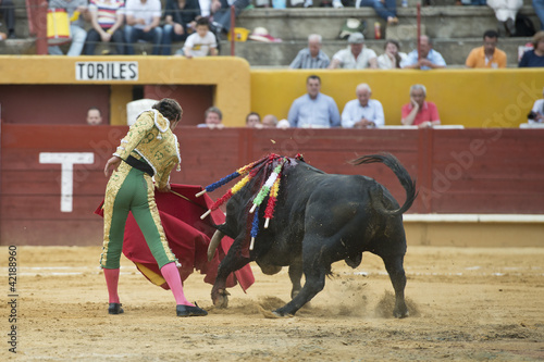 Corrida de toros típica de España.