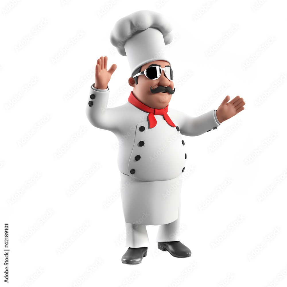 3d rendered illustration of a kitchen chef 3d rendered illustration of a kitchen chef