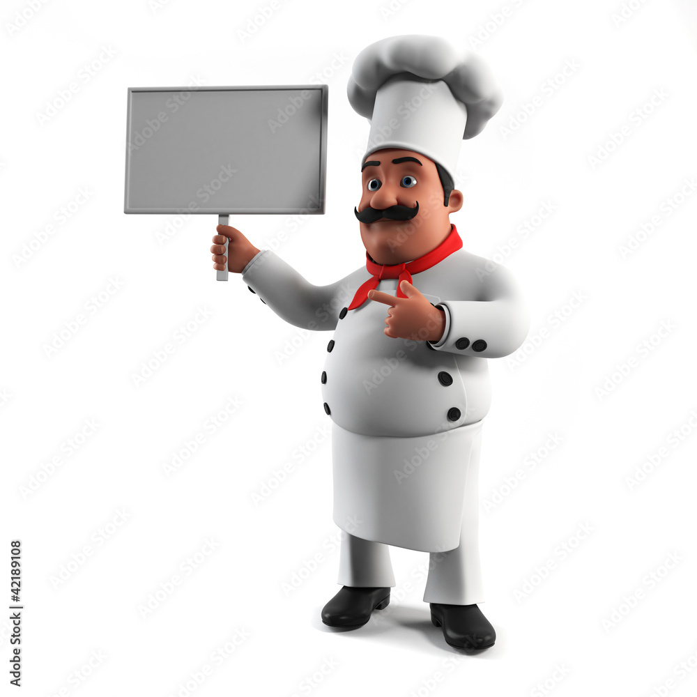 3d rendered illustration of a kitchen chef 3d rendered illustration of a kitchen chef