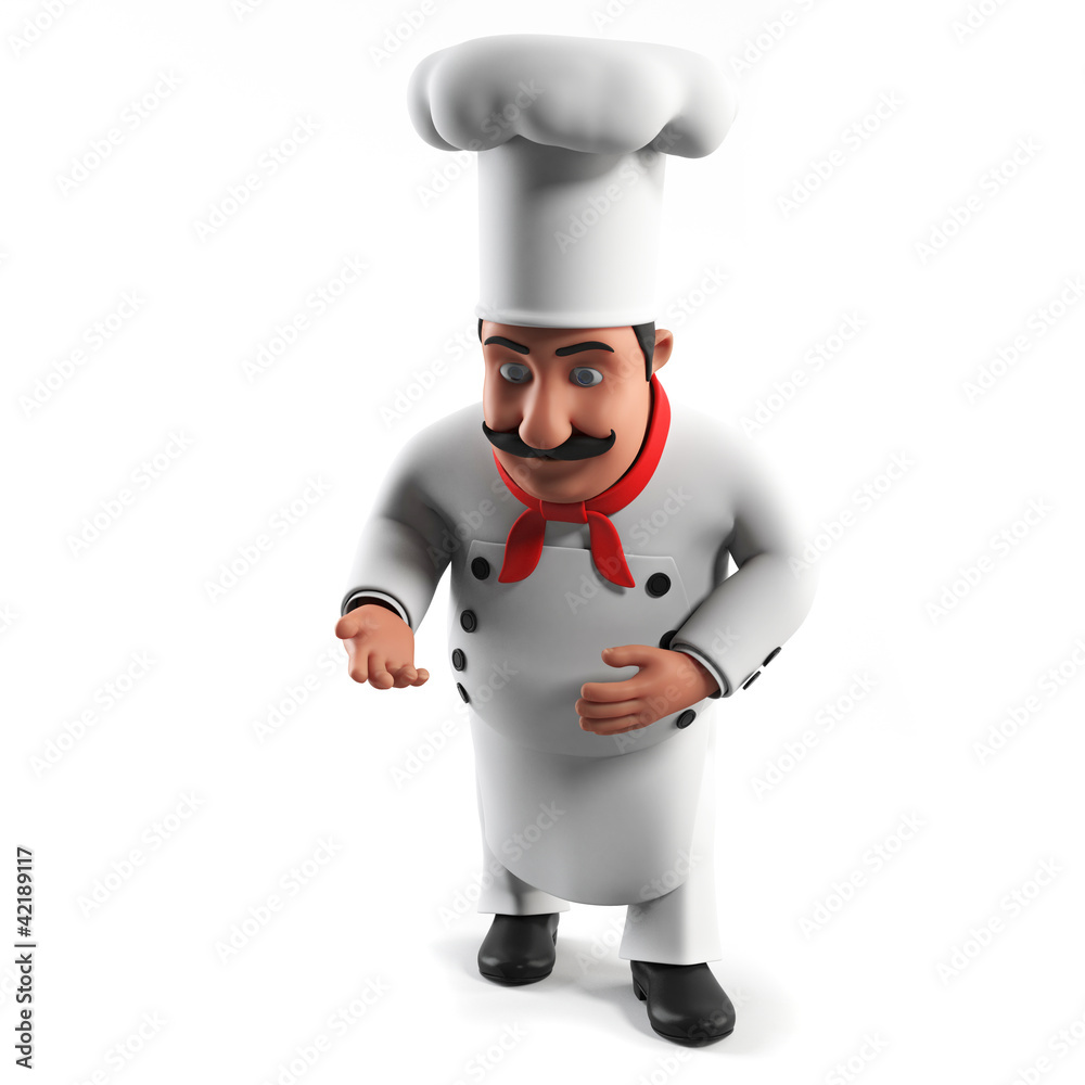 3d rendered illustration of a kitchen chef 3d rendered illustration of a kitchen chef