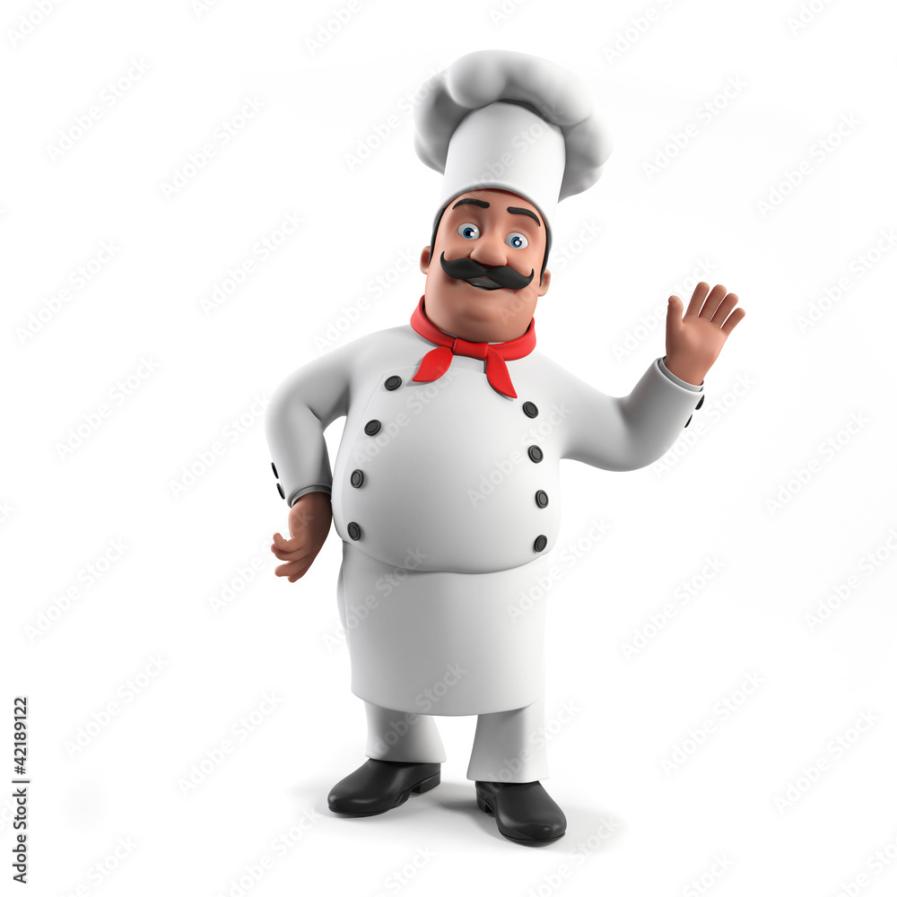 3d rendered illustration of a kitchen chef 3d rendered illustration of a kitchen chef