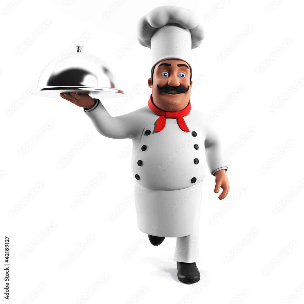 3d rendered illustration of a kitchen chef 3d rendered illustration of a kitchen chef