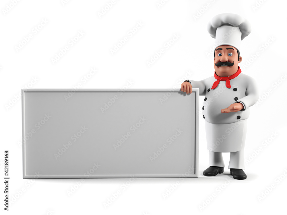 3d rendered illustration of a kitchen chef 3d rendered illustration of a kitchen chef