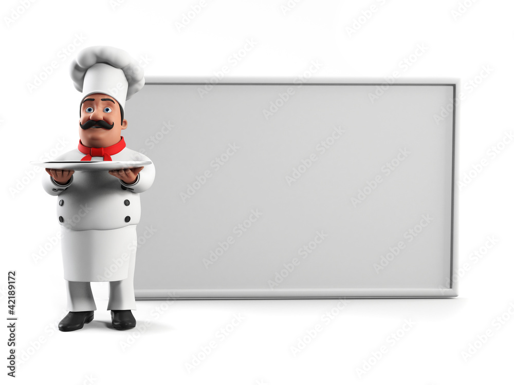 3d rendered illustration of a kitchen chef 3d rendered illustration of a kitchen chef