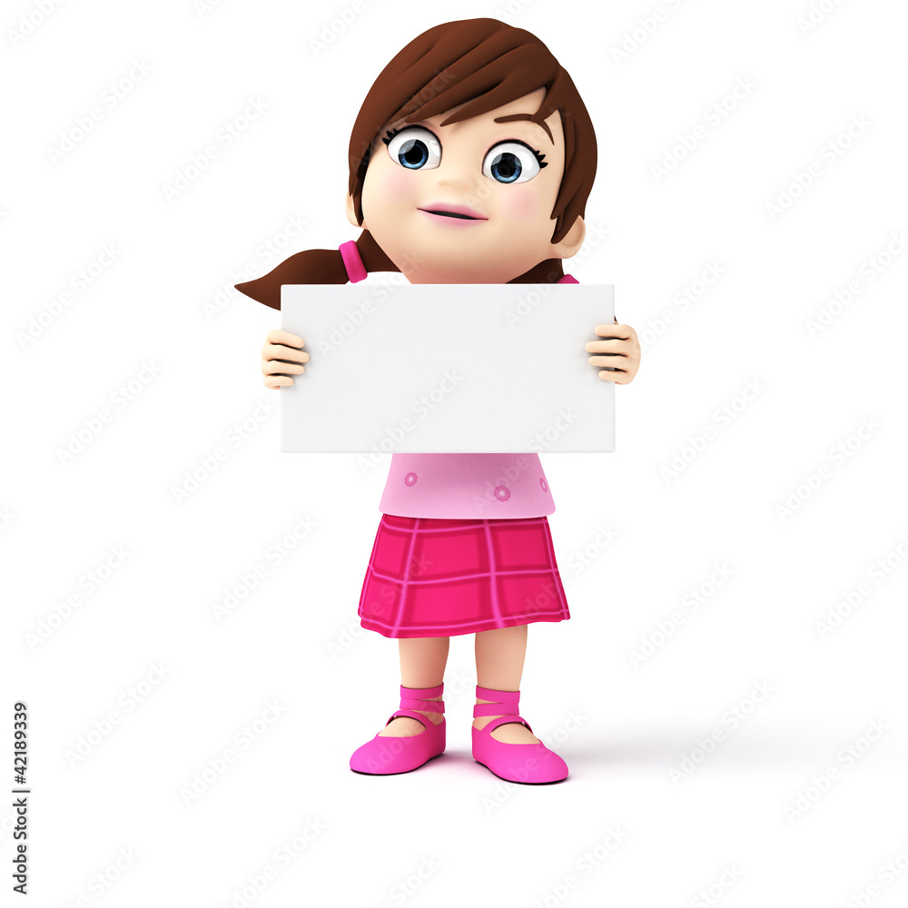 3d rendered illustration of a little girl 3d rendered illustration of a little girl