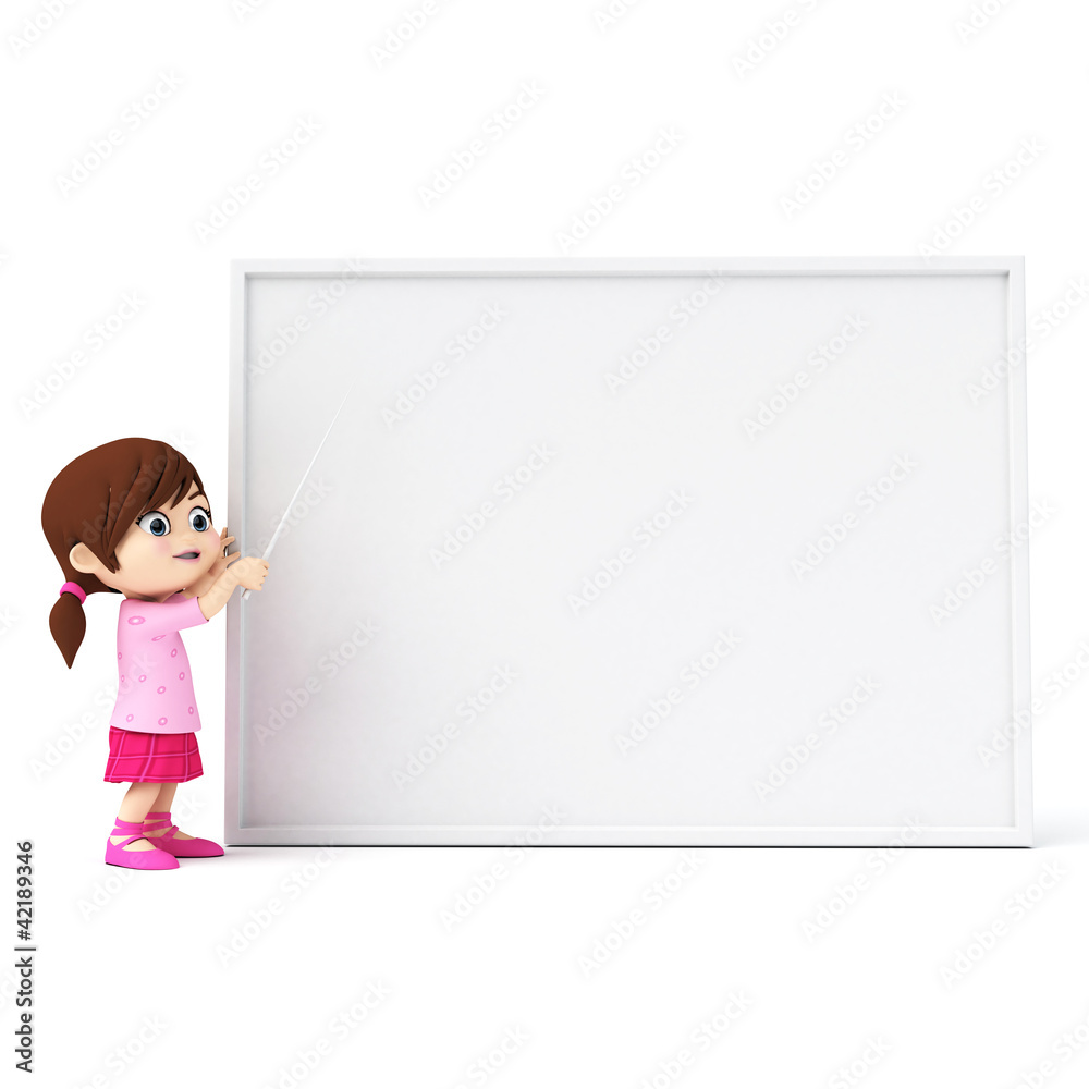 3d rendered illustration of a little girl 3d rendered illustration of a little girl