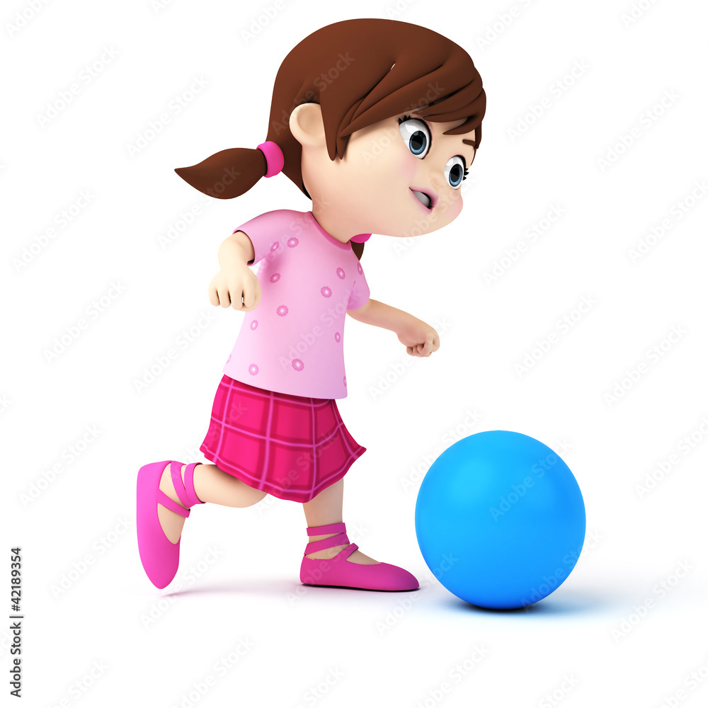 3d rendered illustration of a little girl 3d rendered illustration of a little girl