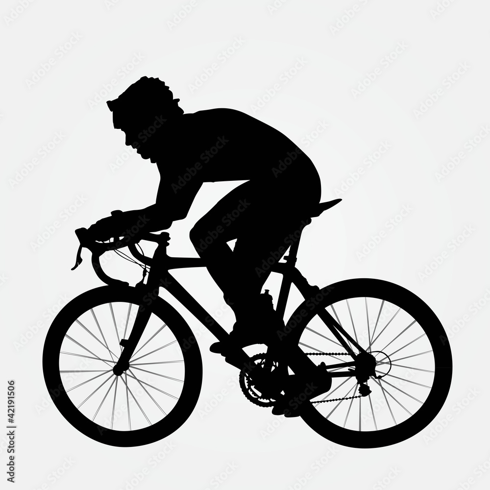 Obraz premium Cyclist silhouette