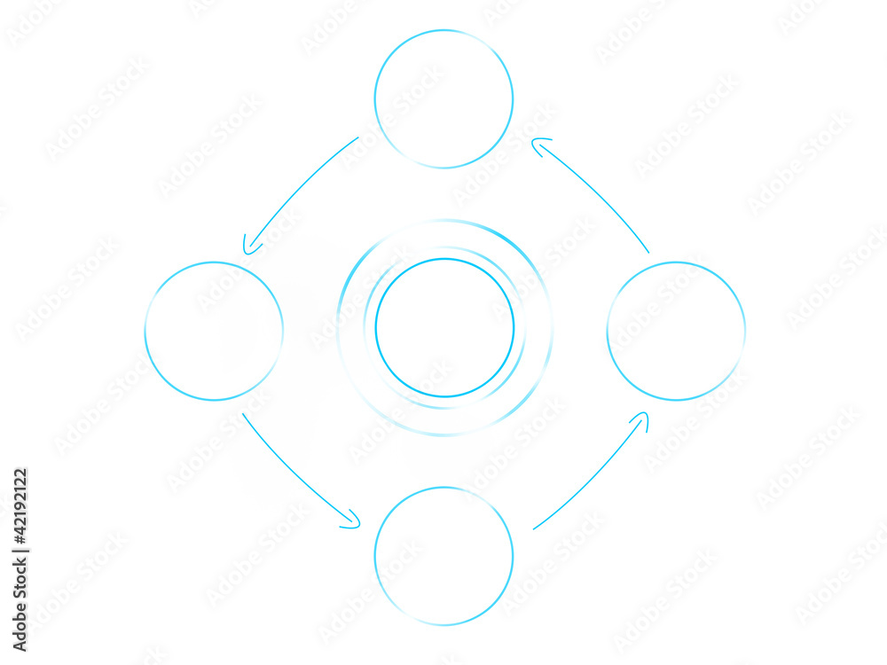 White-Blue background Nettech,circles diagram to insert icons White-Blue background Nettech,circles diagram to insert icons
