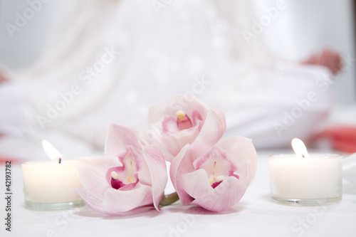 orchids, candles and yoga