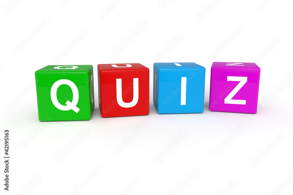 Quiz cubes 3d render illustration Quiz cubes 3d render illustration