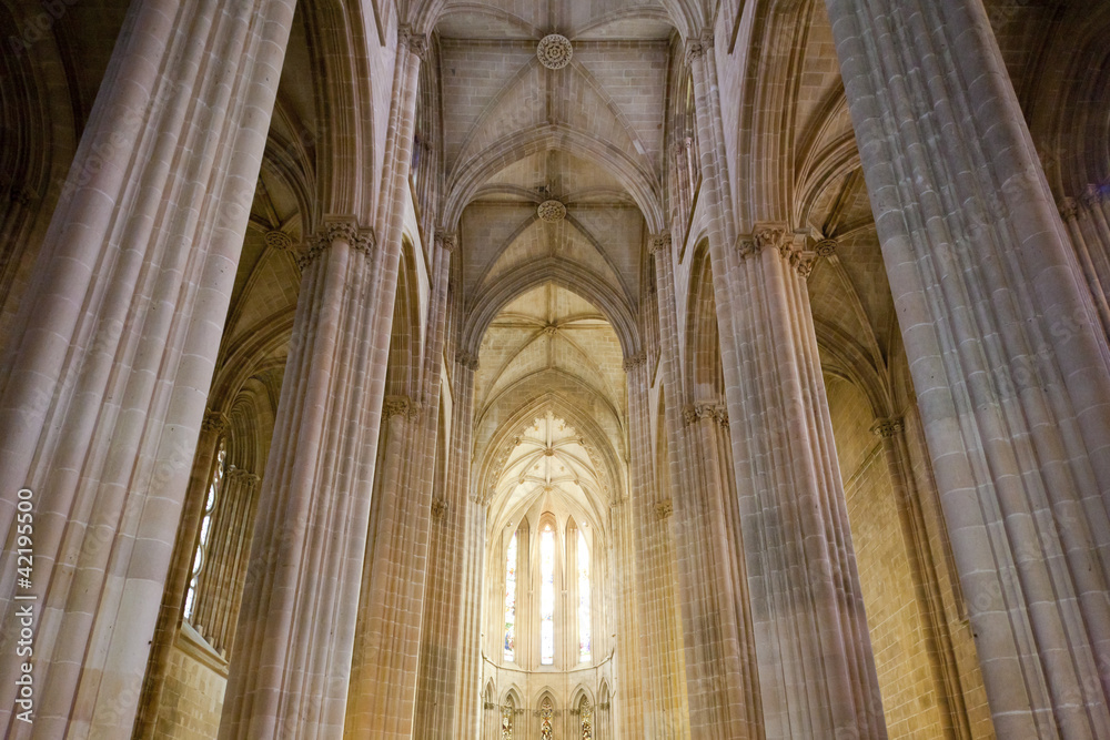 interior of Santa Maria da Vitoria Monastery,Batalha,Portugal