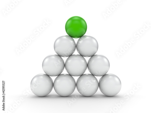 Individuality balls 3d render illustration