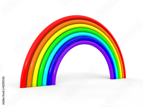 Abstract colorful rainbow isolated on white background