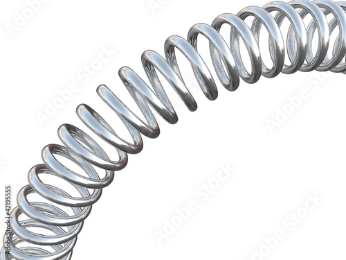 metal spring 3d render illustration