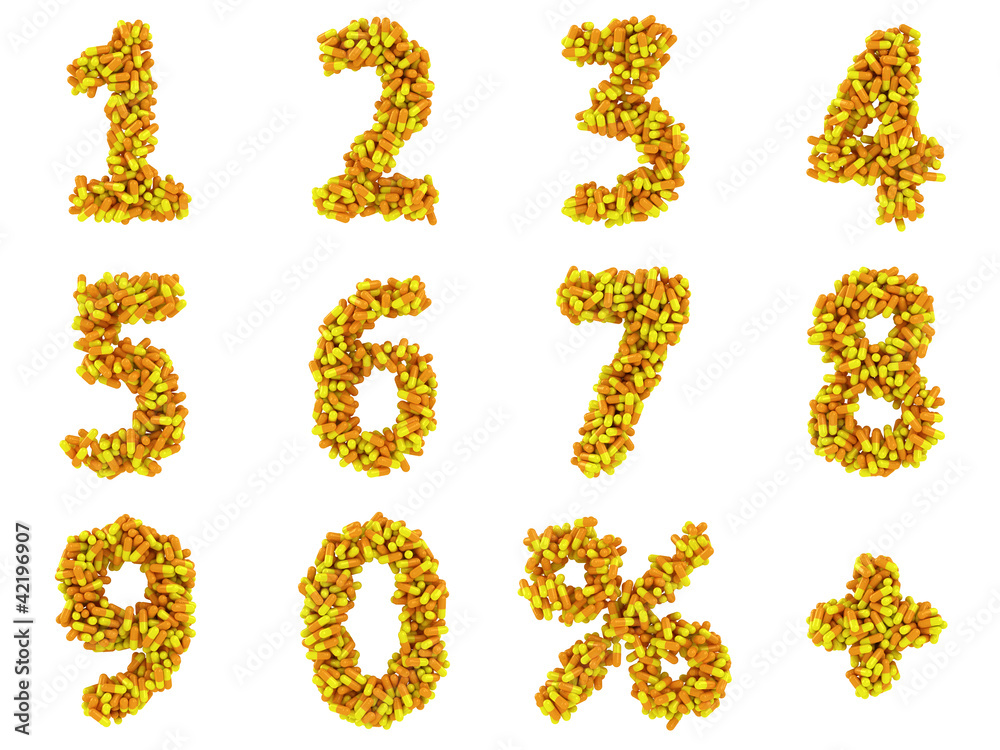 Numbers and math symbols Numbers and math symbols