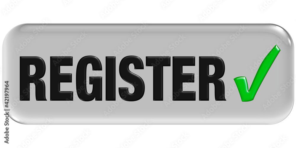 Button grau Haken REGISTER Button grau Haken REGISTER
