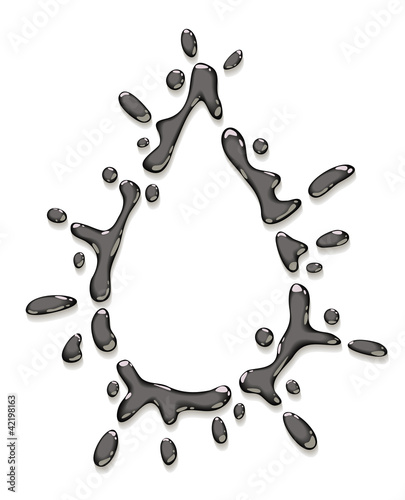 Stylized drop of oil.