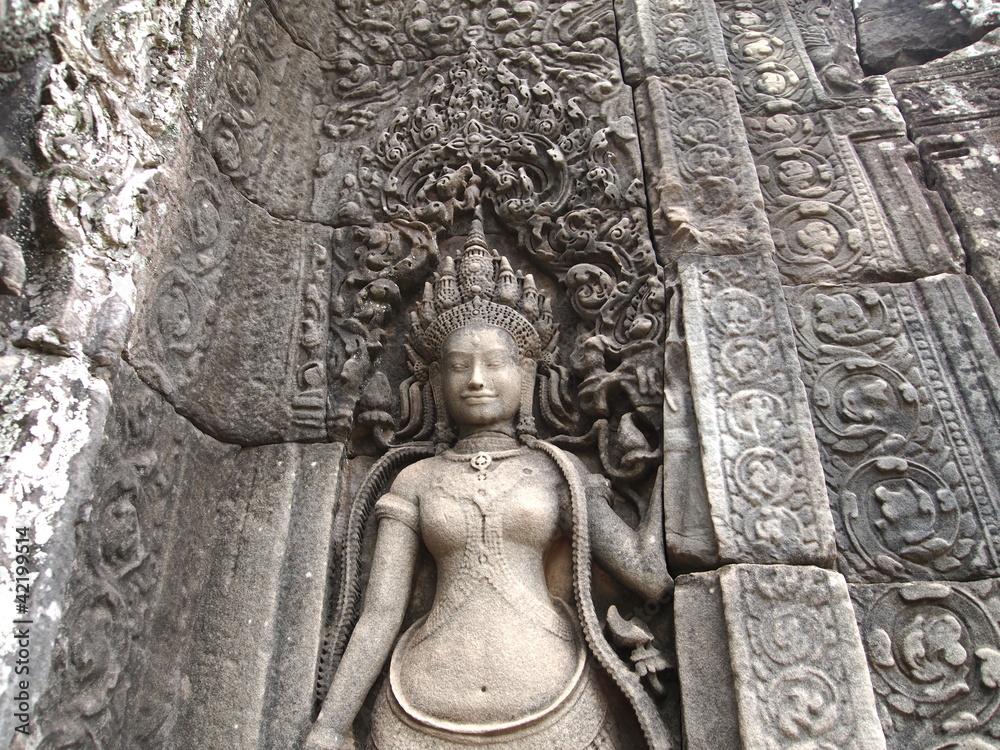 Devata of Bayon Temple - Angkor Thom, Cambodia