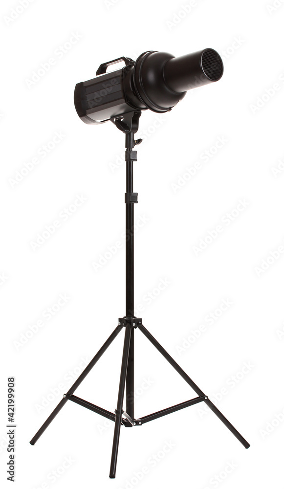 Professional studio flash isolated on white Professional studio flash isolated on white