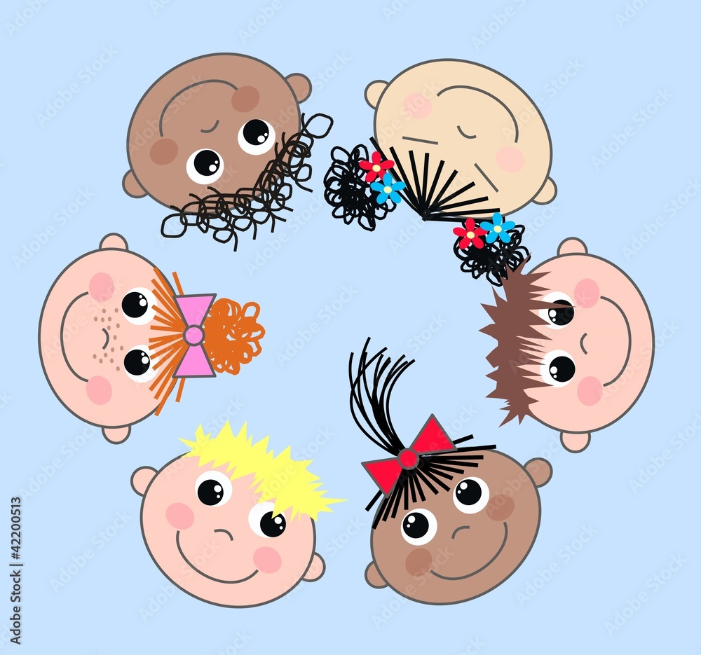 Fototapeta premium mixed ethnic children