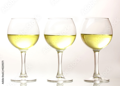 Wineglasses isolated on white