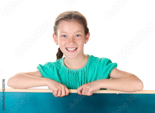 Portrait of beautiful littl...