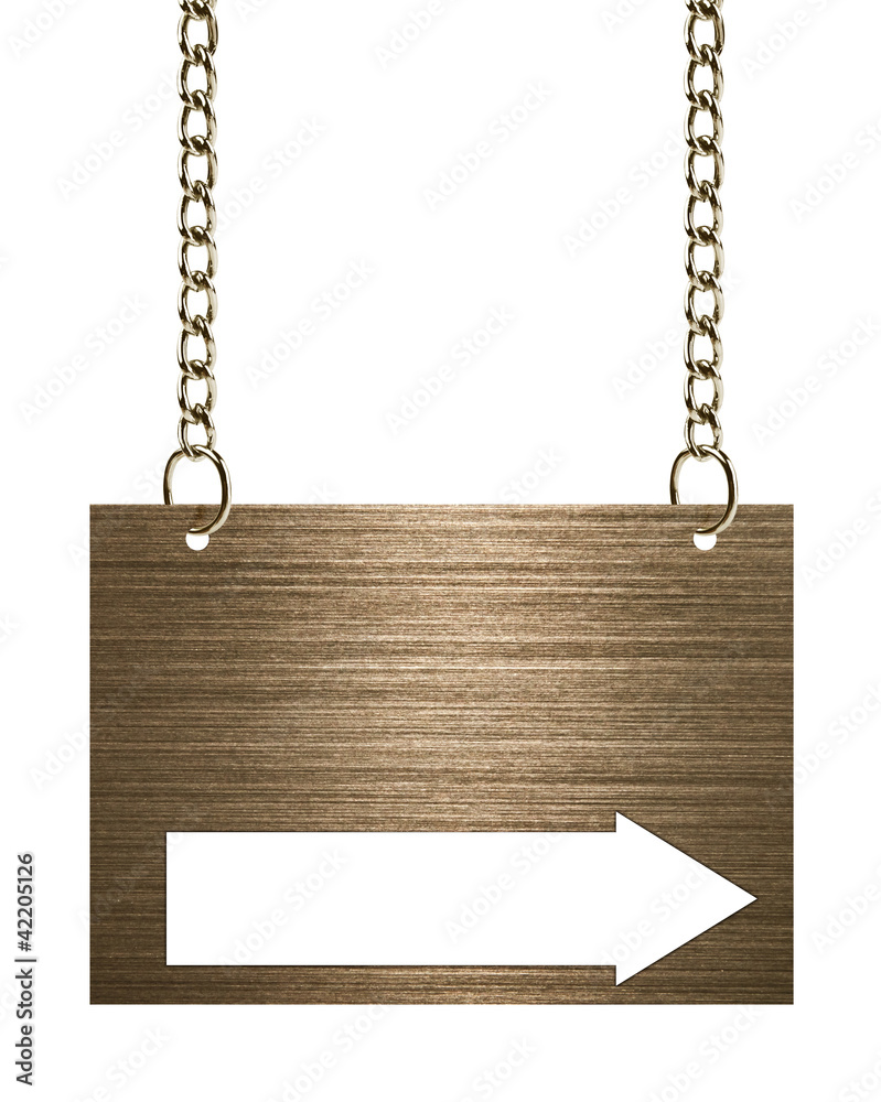 brass or bronze sign on the chain brass or bronze sign on the chain