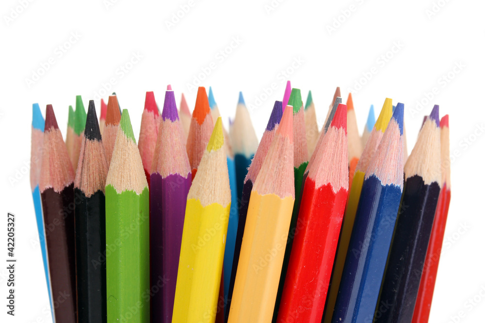 Color pencils isolated on white Color pencils isolated on white