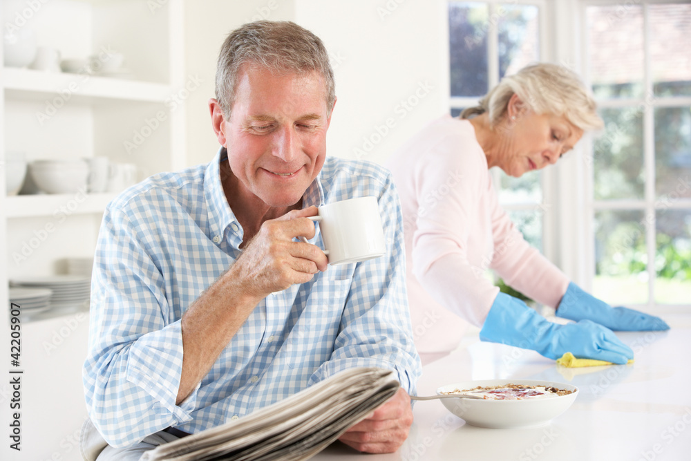 Tension between retired couple Tension between retired couple