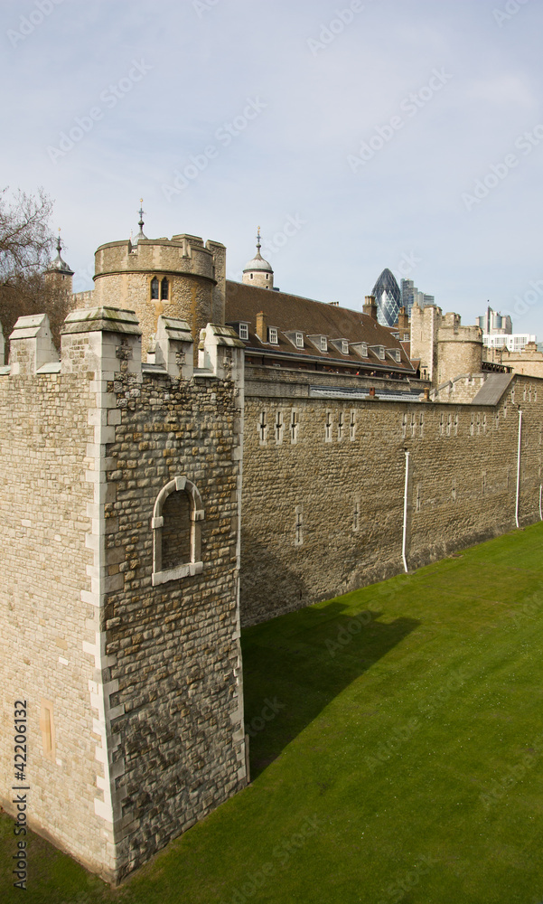 Defense walls of London Tower