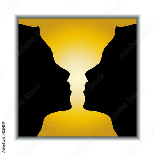 Optical illusion. Holy grail or two girls?