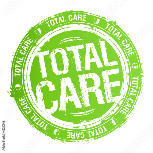 Total care rubber stamp.