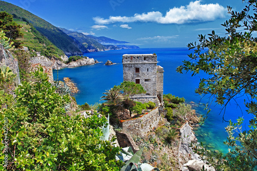 Fototapeta beautiful Ligurian coast of Italy -Moterosso
