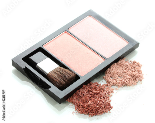Фотография Make-up blusher in box isolated on white