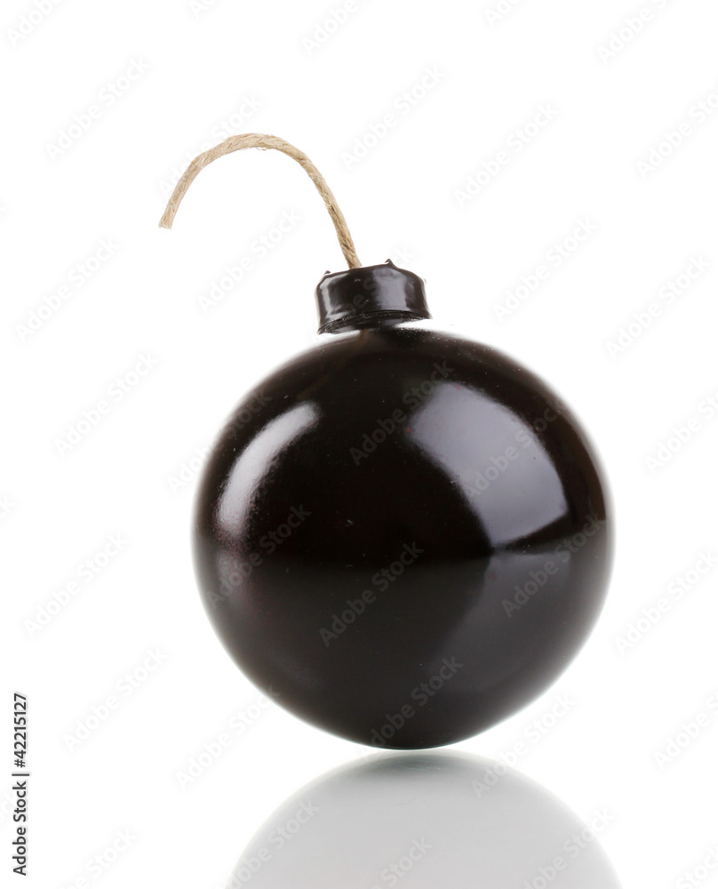 Cartoon style bomb isolated on white
