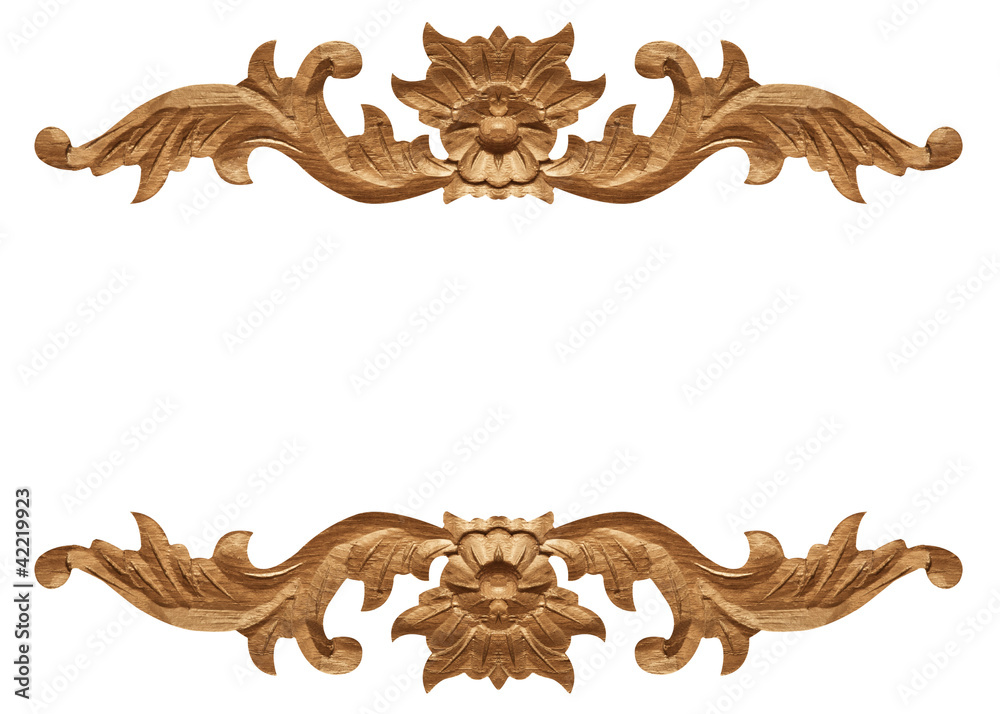 Obraz premium flower carved frame