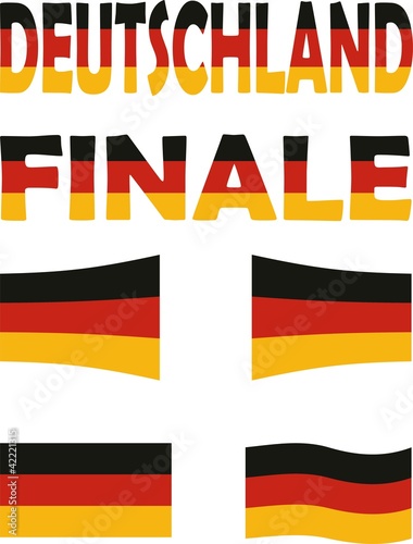 Flagge Deutschland Finale Schwarz rot gold