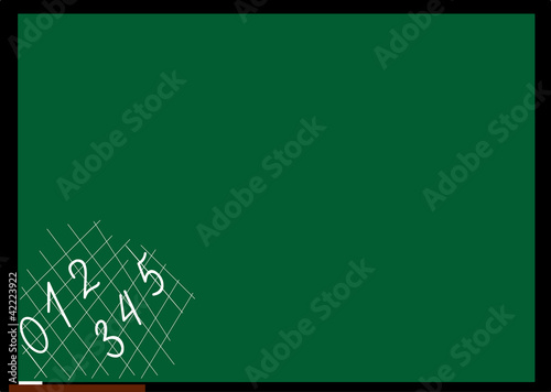School board with numbers